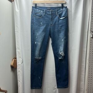 Judy Blue Medium Wash Distressed Relax Fit Jeans- 30